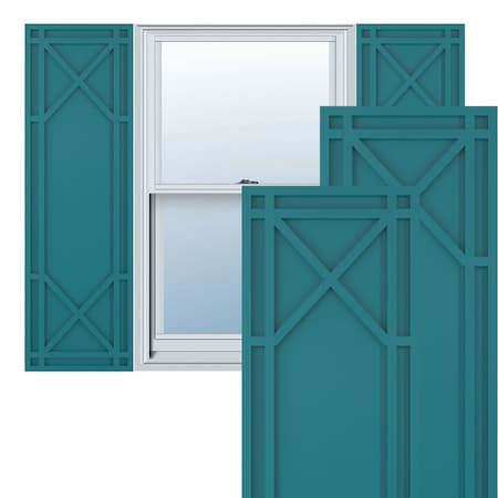 True Fit PVC Bungalow Fixed Mount Shutters, Antigua, 18W X 54H